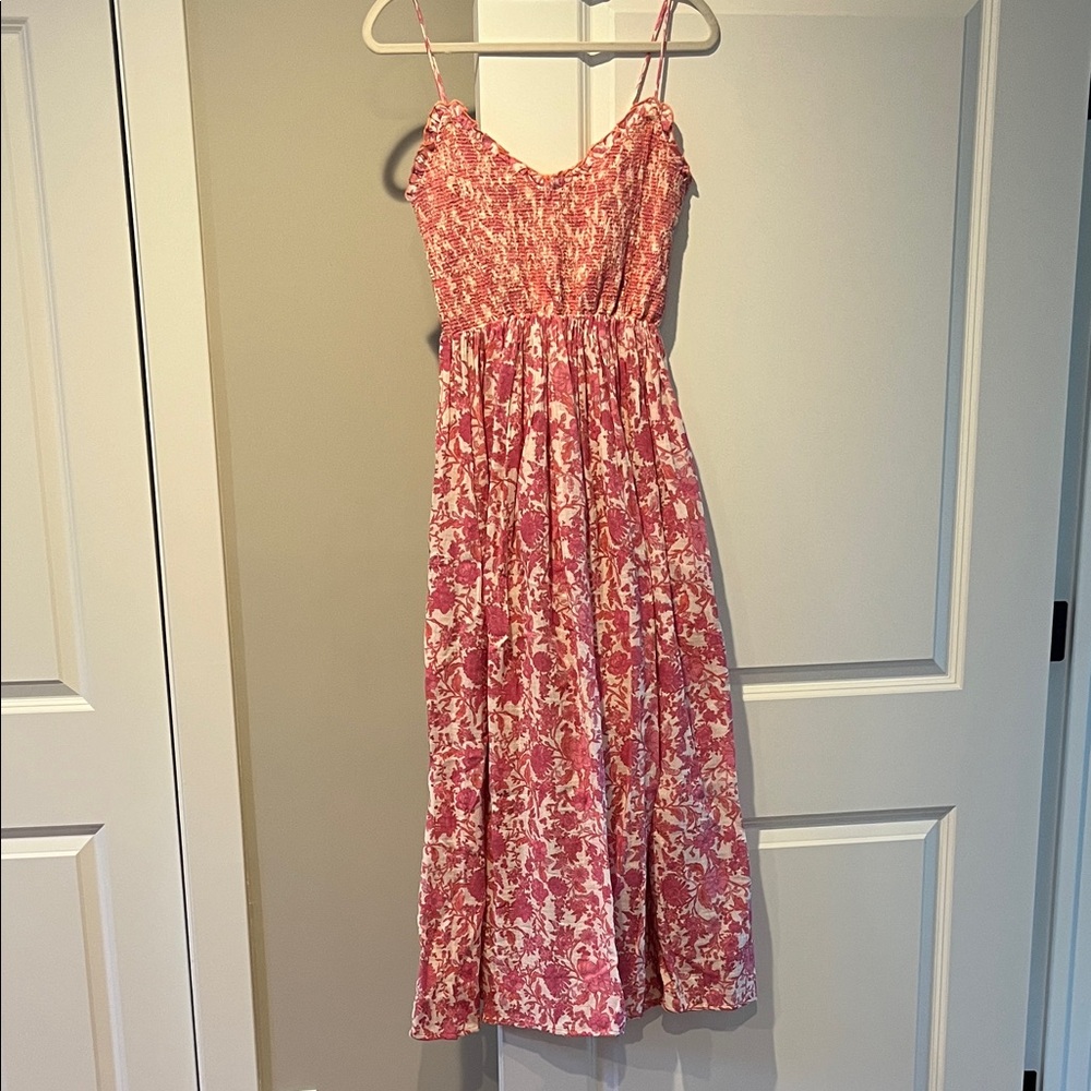 Free People Pink Floral Maxi Dress